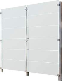 Zaun STAKET PRO, silber (silberfarben), Pfosten: 3 