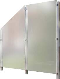 Zaun STAKET PRO, silber (silberfarben), Pfosten: 3 