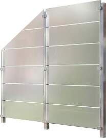 Zaun STAKET PRO, silber (silberfarben), Pfosten: 3 