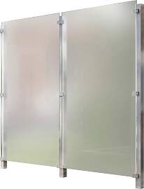 Zaun STAKET PRO, silber (silberfarben), Pfosten: 3 