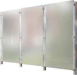 Zaun STAKET PRO, silber (silberfarben), Pfosten: 4 