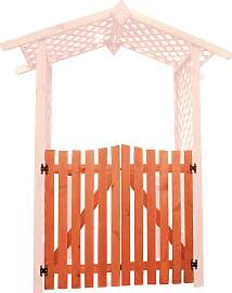 Zaundoppeltür PROMADINO, braun, B:105cm H:100cm,