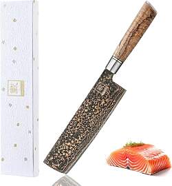 zayiko BlackMagma Damastmesser Nakiri I 18 cm
