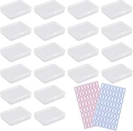 ZBHDEYG 20 Stück transparente Boxen, 128 Stück