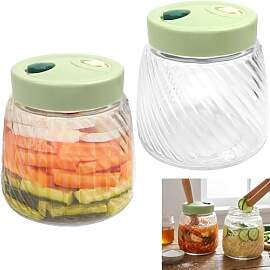 Zbozzba 2 Pack 1L Glass Fermentation Jars with
