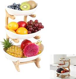 Zbozzba Obst Etagere mit 3 Etagen,Fruchtkuchen