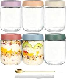 Zbozzba Overnight Oats Gläser, Meal Prep Gläser, 