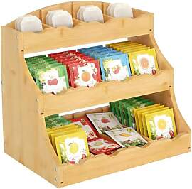 Zbozzba Teebeutel Organizer Stehend Bambus,