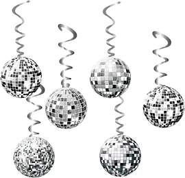 Zcbzbn 36 StüCk Disco Ball Dekorationen Girlande, 