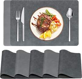 ZCLIKEU 6er Set Platzsets Abwaschbar, Tischsets