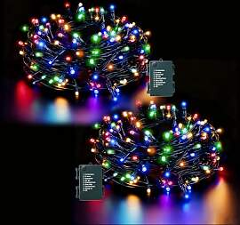 ZCLIKEU Lichterkette Batterie 5m 50LEDs 2 Stück
