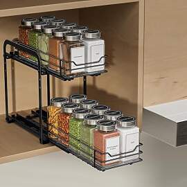 ZDDLOINP Ausziehbares Gewürzregal Für Schrank, 2 