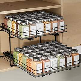 ZDDLOINP Ausziehbares Gewürzregal Für Schrank, 2 