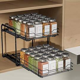 ZDDLOINP Ausziehbares Gewürzregal Für Schrank, 2 