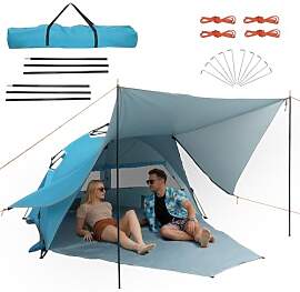 ZealWe Strandmuschel Pop Up Strandzelt, 4-5