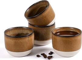 ZEBERBO Espressotassen aus Keramik, 4er-Set,