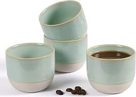 ZEBERBO Espressotassen aus Keramik, 4er-Set,