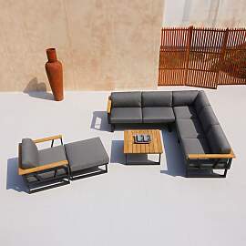 Zebra Belvedere Ecklounge inkl. Loungetisch