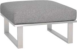 Zebra Belvedere Loungehocker Edelstahl/Olefin