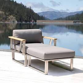 Zebra Belvedere Loungesessel inkl. Hocker