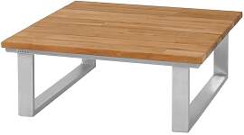 Zebra Belvedere Loungetisch 76x76 cm Edelstahl/Teak