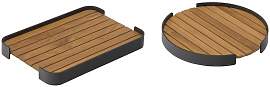 Zebra Carry Tablett Set 2-tlg. Aluminium/Teak