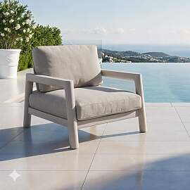 Zebra Cozy Loungesessel Aluminium/Rope/Sunproof
