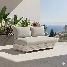 Zebra Cubo Neo Gartenloungesofa Aluminium/Sunproof