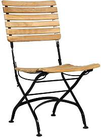 Zebra Florence Biergartenstuhl Stahl/Teak