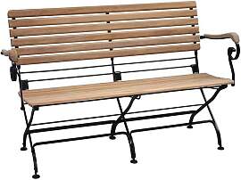 Zebra Florence Gartenbank 130cm Stahl/Teak