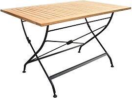 Zebra Florence Klapptisch 120x80 cm Stahl/Teak