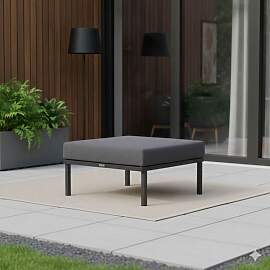 Zebra Hudson Loungehocker Edelstahl/Tuvatextil