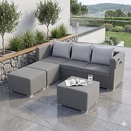 Zebra Jack Loungeset inkl. Loungetisch Textilgewebe