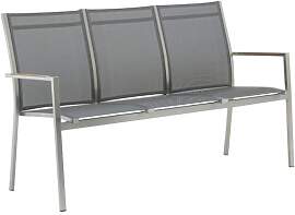 Zebra One Gartenbank 157cm Edelstahl/Textilene mit 