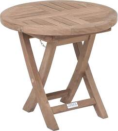 Zebra Poker Beistelltisch Ø50 cm Teak mit
