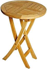 Zebra Poker Klapptisch Ø50 cm Teak