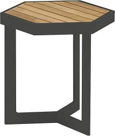 Zebra Sixx Beistelltisch 40x35cm Aluminium/Teak