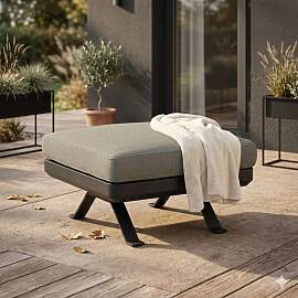 Zebra Sky Loungehocker Aluminium/Sunproof