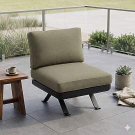 Zebra Sky Loungesessel Aluminium/Sunproof