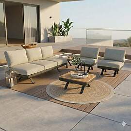 Zebra Sky Loungeset inkl. Loungetisch
