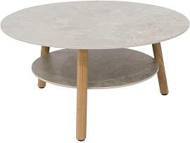 Zebra Solena Loungetisch Ø80cm Teak/Keramik