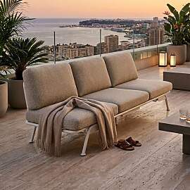 Zebra Somerset Diningsofa Aluminium/Sunproof