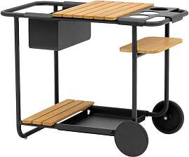 Zebra Somerset Servierwagen Aluminium/Teak