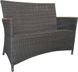 Zebra Status Gartenbank 120cm Geflecht