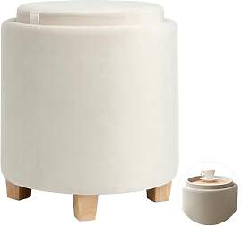 Zedelmaier Zylindrischer Samthocker Sitzhocker mit 