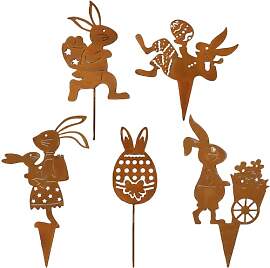 ZeiLaBang Kakadi 5 Stück Osterhasen Gartendeko