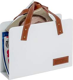 Zeitungsständer HAKU, braun (weiß, braun),