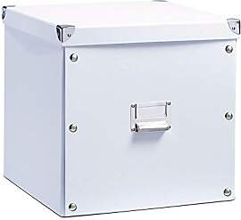 Zeller 17620 Aufbewahrungsbox, Pappe weiß 33,5 x