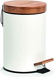 Zeller 18908 Kosmetikeimer, 3 ltr., Metall/Bambus, 