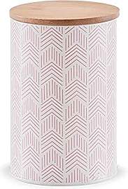 Zeller 19306 Vorratsdose, 1000 ml, Metall/Bamboo,